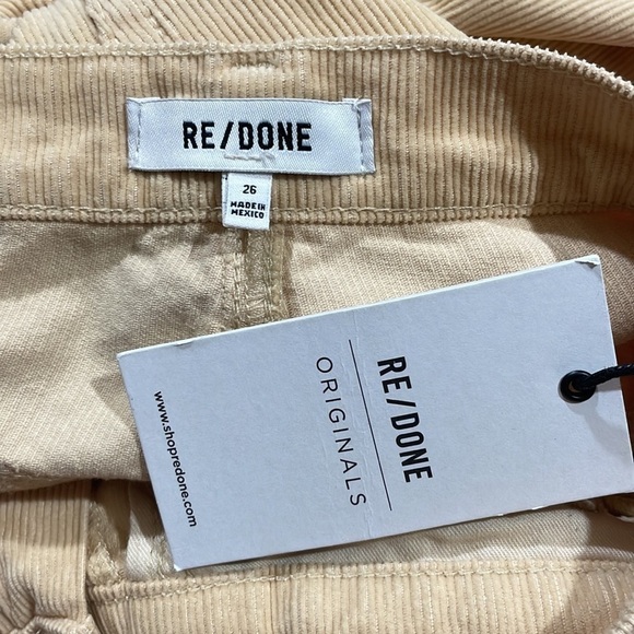 NWT Re/done 70's Ultra High Rise Birch Corduroy Wide Leg Pants - Picture 4 of 12